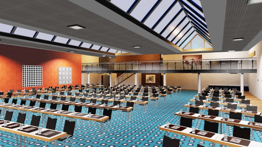 Digitale Eventplanung in 3D Parlamentarische Bestuhlung